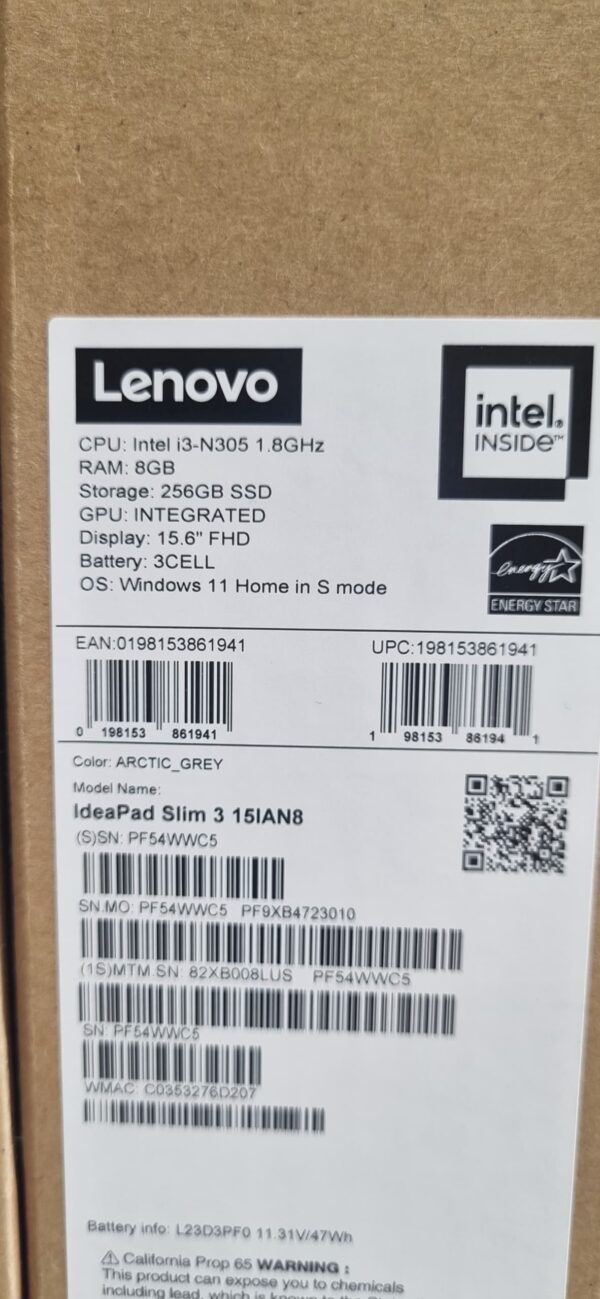 لنوو IdeaPad Slim 3 i3 N305 8 256SSD INT FH